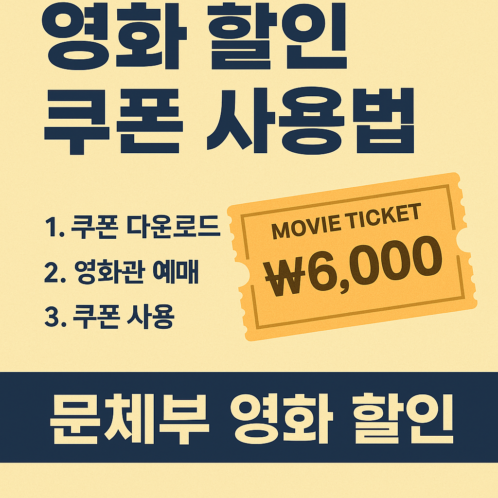 문체부 영화 할인 쿠폰 사용법