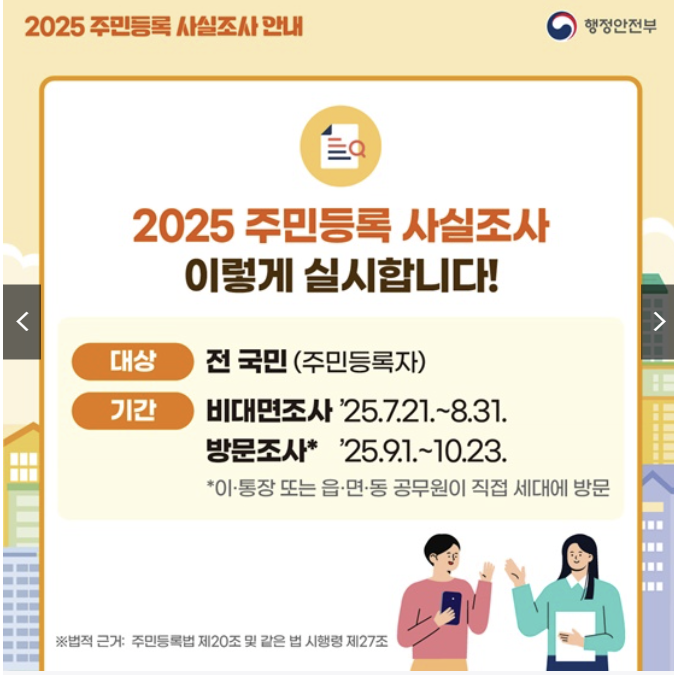 주민등록 사실조사 기간
