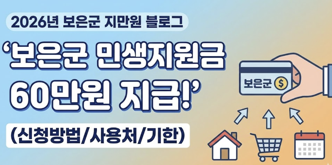 보은군 민생지원금