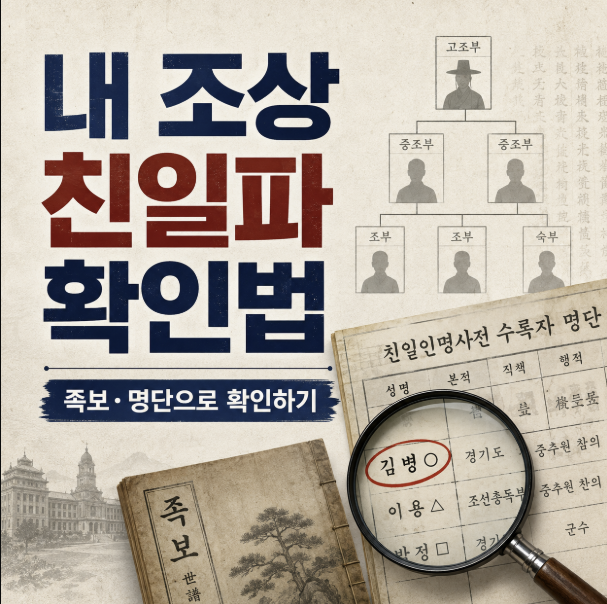 친일파 후손 명단 확인 방법