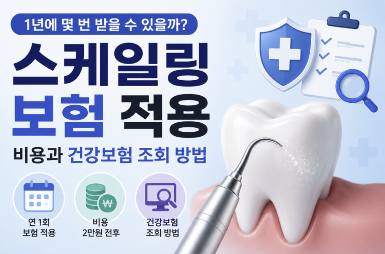 스케일링 보험 비용 조회