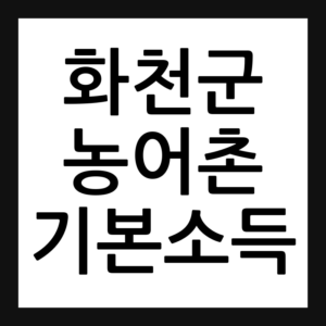 화천군 농어촌 기본소득