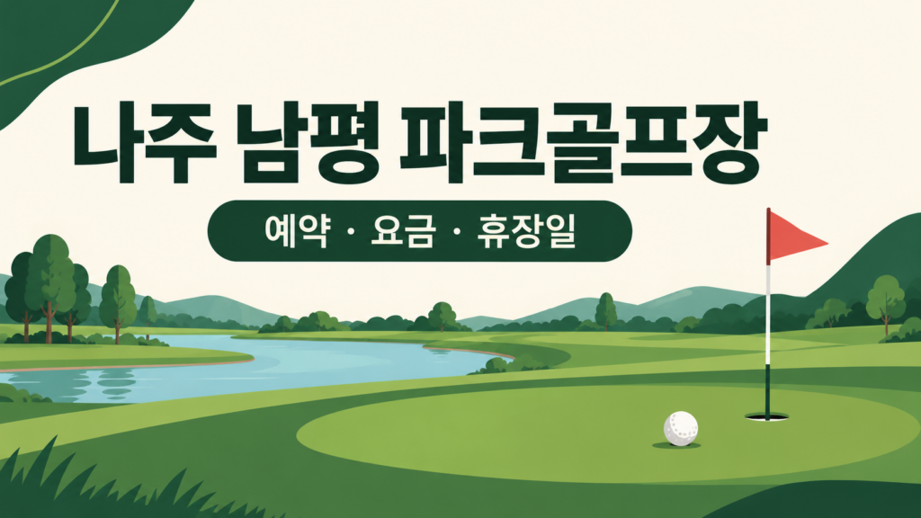나주 남평 파크골프장 예약·요금·휴장일 안내 일러스트