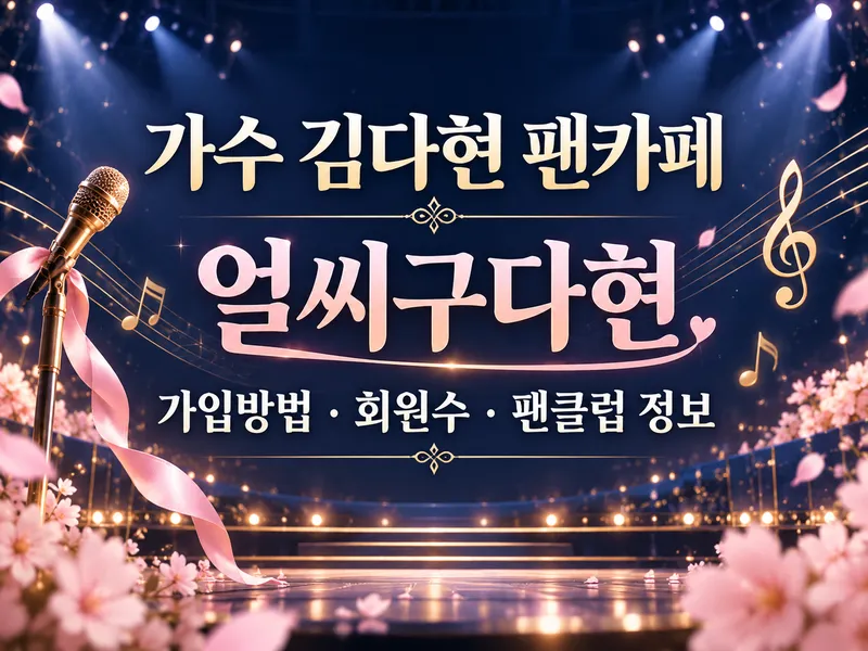 가수 김다현 팬카페 얼씨구다현 가입방법 회원수 팬클럽 정보