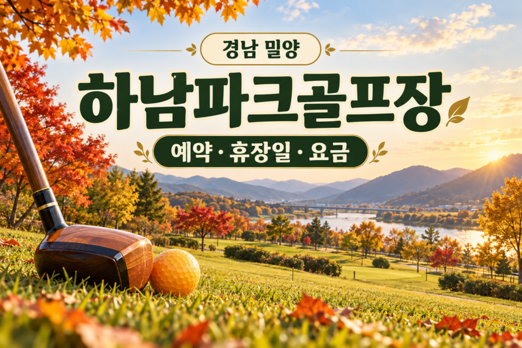 하남파크골프장 예약·휴장일·요금 안내용 AI 이미지
