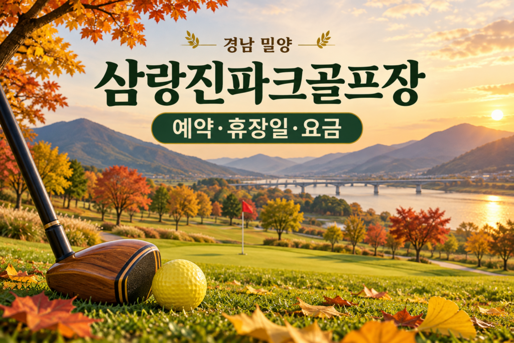 삼랑진파크골프장 예약·휴장일·요금 안내용 AI 이미지