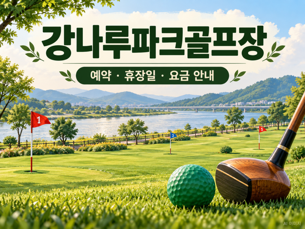 강나루파크골프장 예약·휴장일·요금 안내용 AI 이미지