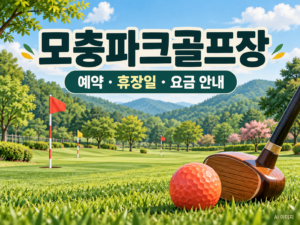 모충파크골프장 예약·휴장일·요금 안내용 AI 이미지