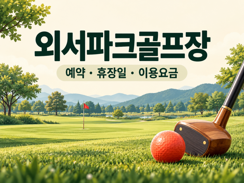 외서파크골프장 예약·휴장일·이용요금 안내 일러스트