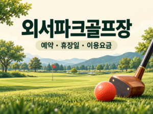 외서파크골프장 예약·휴장일·이용요금 안내 일러스트